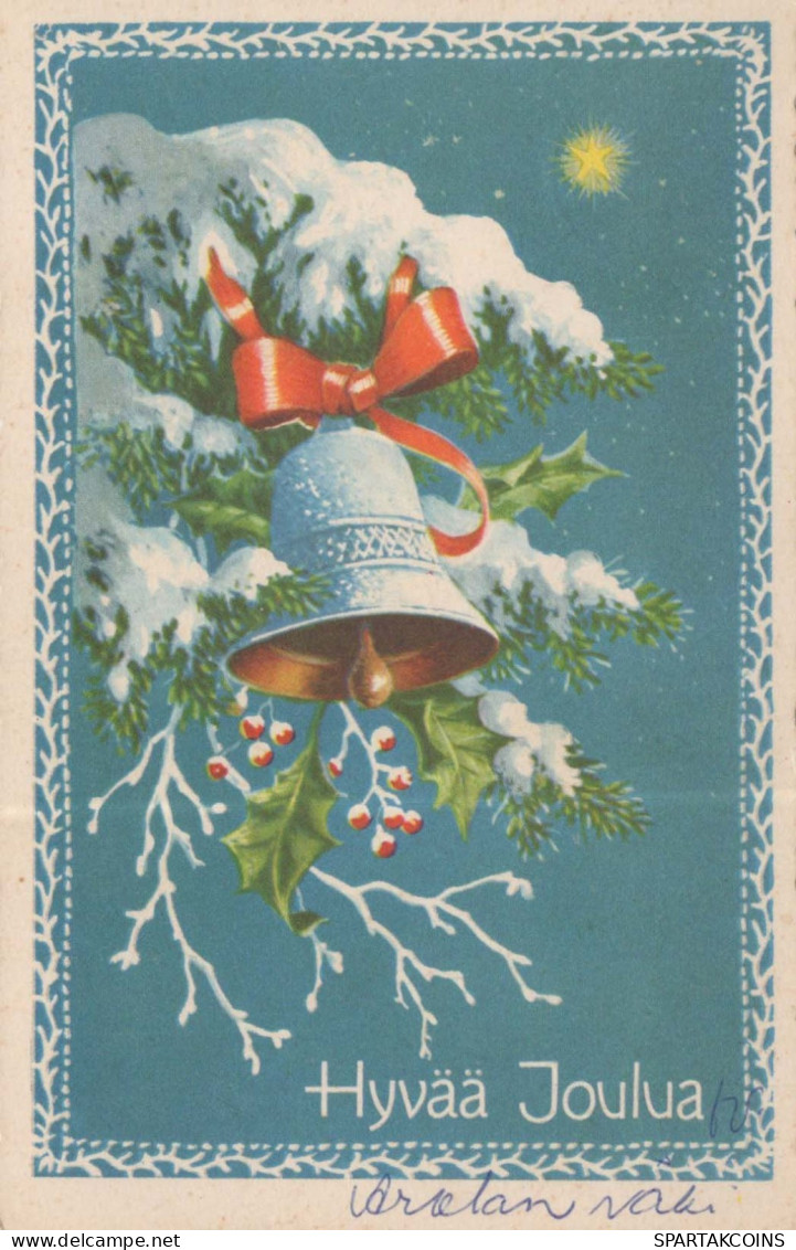 Buon Anno Natale BELL Vintage Cartolina CPSMPF #PKD526.IT - New Year