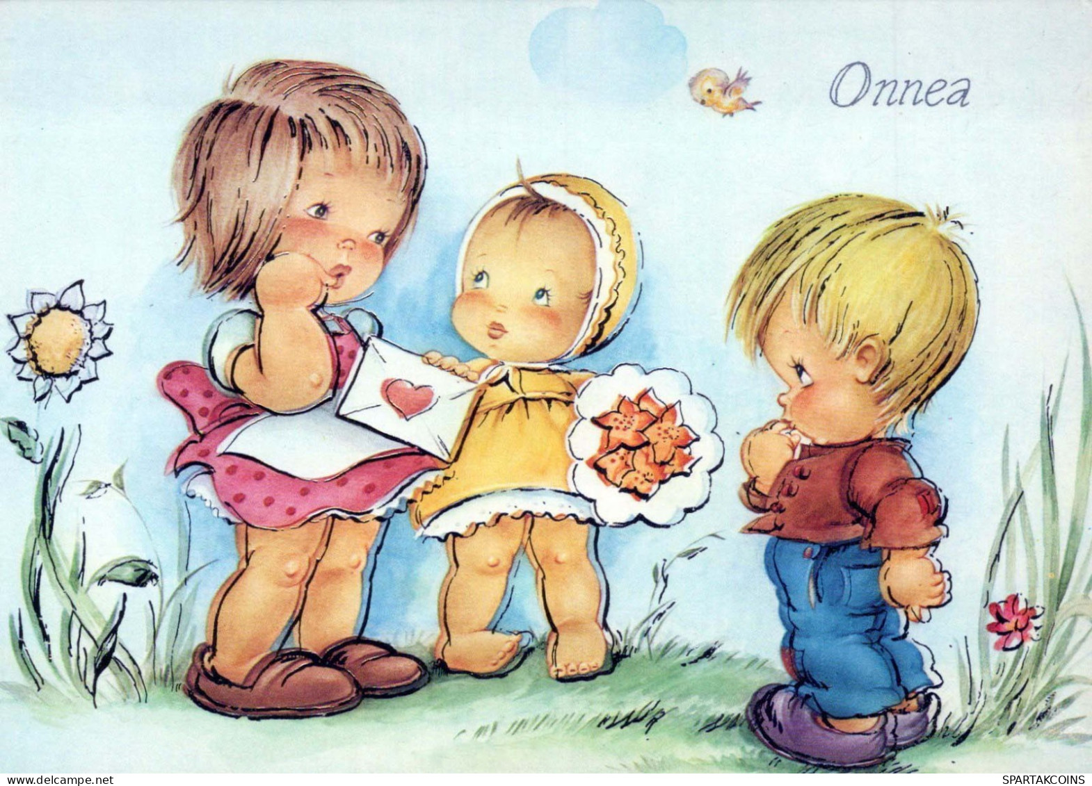 BAMBINO BAMBINO Scena S Paesaggios Vintage Cartolina CPSM #PBU464.IT - Scènes & Paysages