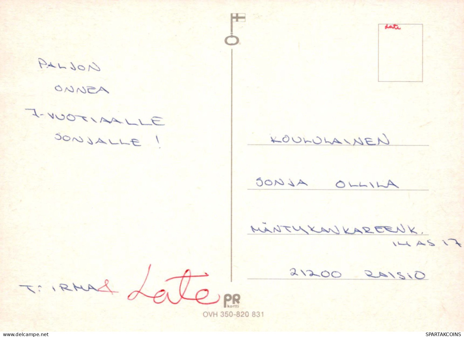 BUON COMPLEANNO 7 Años RAGAZZA BAMBINO Vintage Postal CPSM #PBT789.IT - Cumpleaños