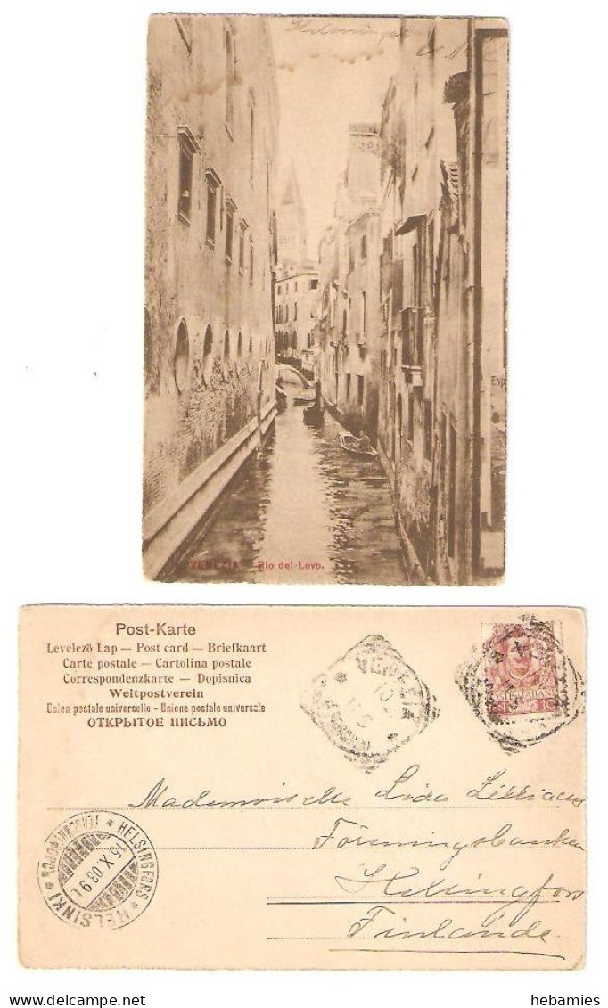 VENICE - VENEZIA - RIO DEL LOVO - VENICE - Posted To Helsinki 1903 - VENEZIA - ITALY - - Venezia