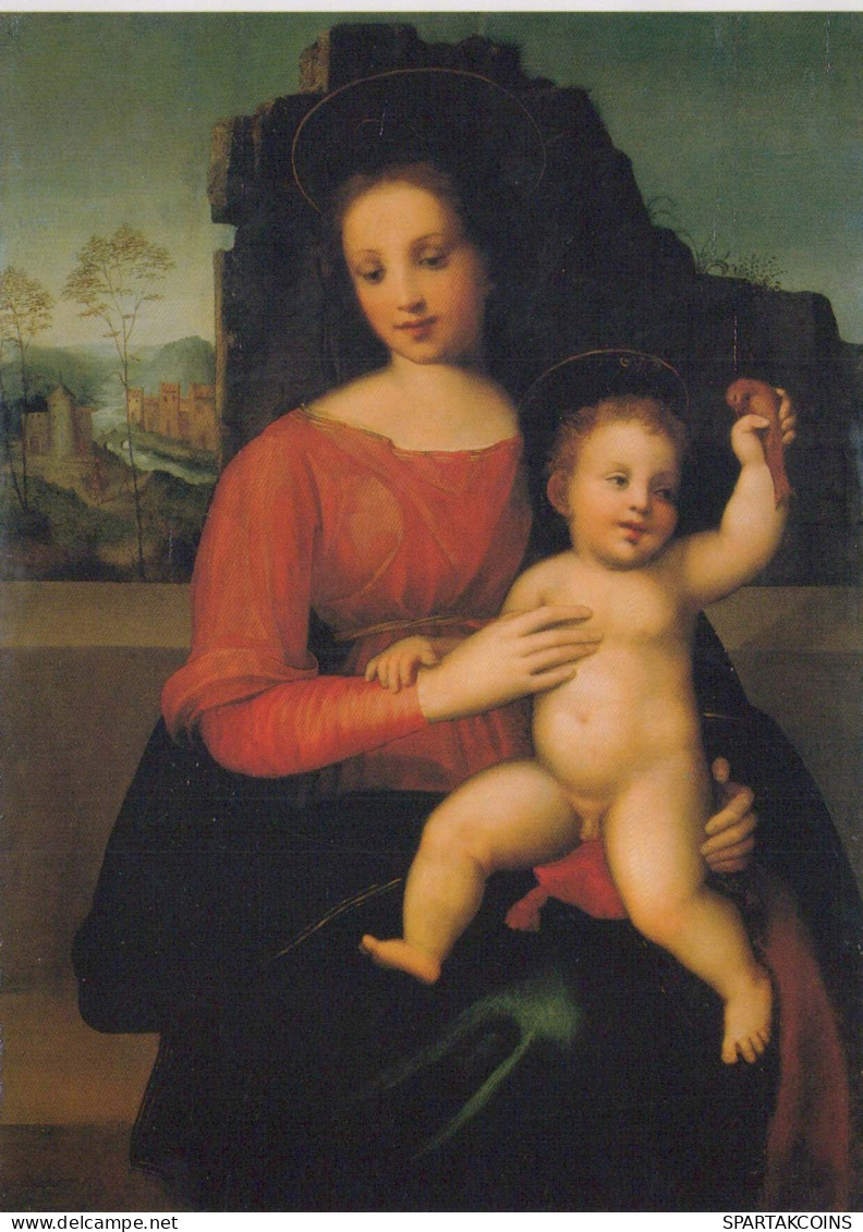 Vergine Maria Madonna Gesù Bambino Religione Vintage Cartolina CPSM #PBQ171.IT - Vierge Marie & Madones