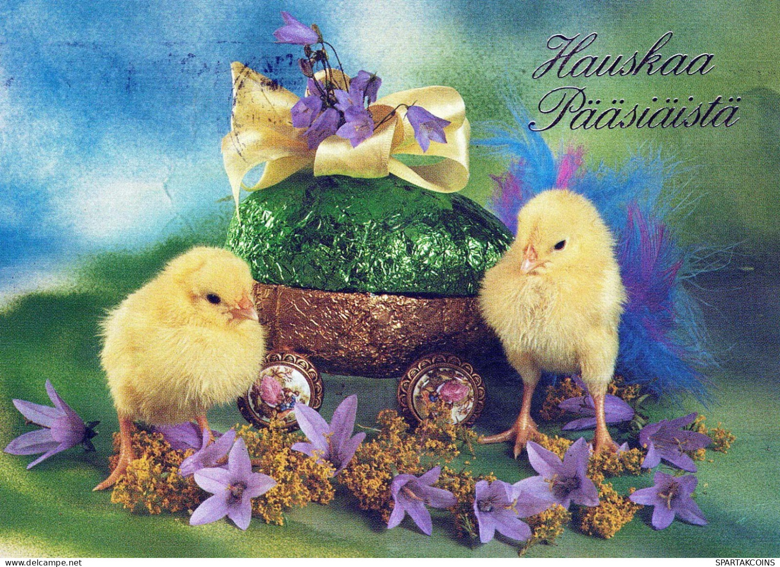 PASQUA POLLO UOVO Vintage Cartolina CPSM #PBO904.IT - Pâques