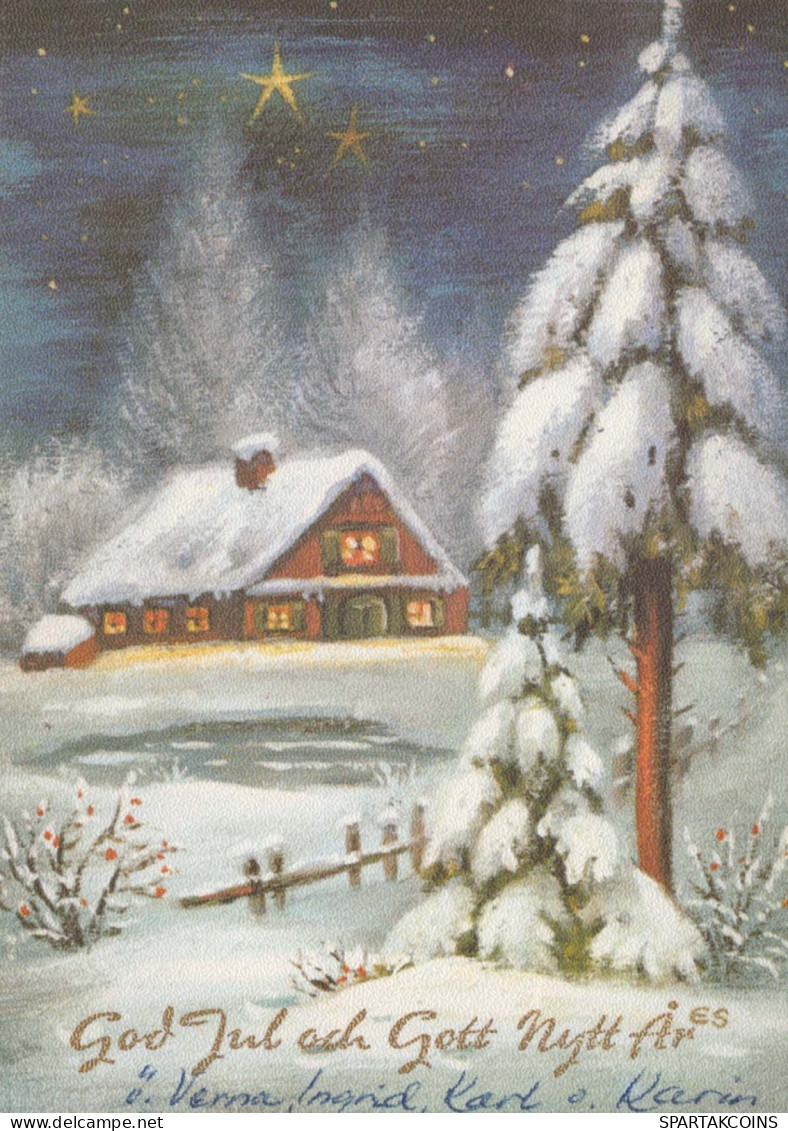 Buon Anno Natale Vintage Cartolina CPSM #PBN284.IT - Nouvel An