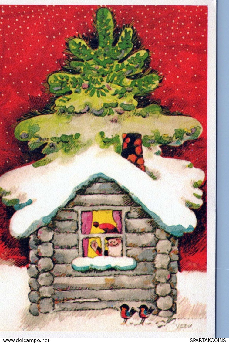 Buon Anno Natale BAMBINO Vintage Cartolina CPSM #PBM251.IT - New Year