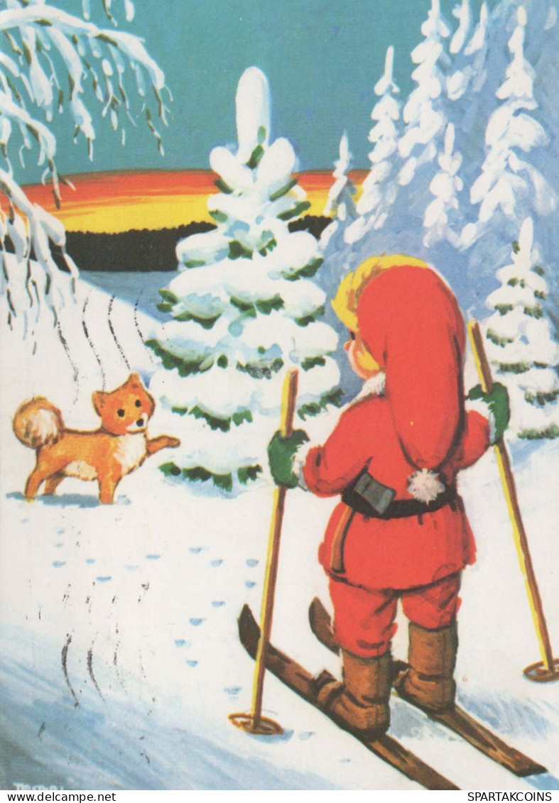 Buon Anno Natale GNOME Vintage Cartolina CPSM #PBL892.IT - New Year