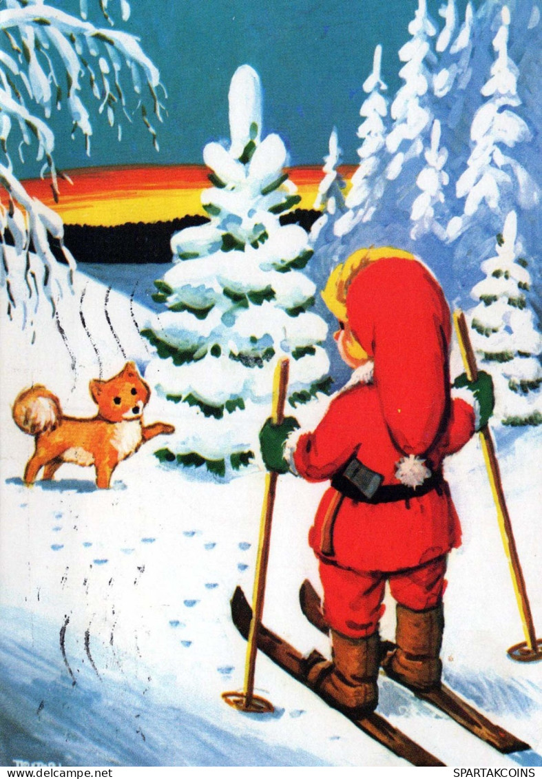 Buon Anno Natale GNOME Vintage Cartolina CPSM #PBL892.IT - New Year