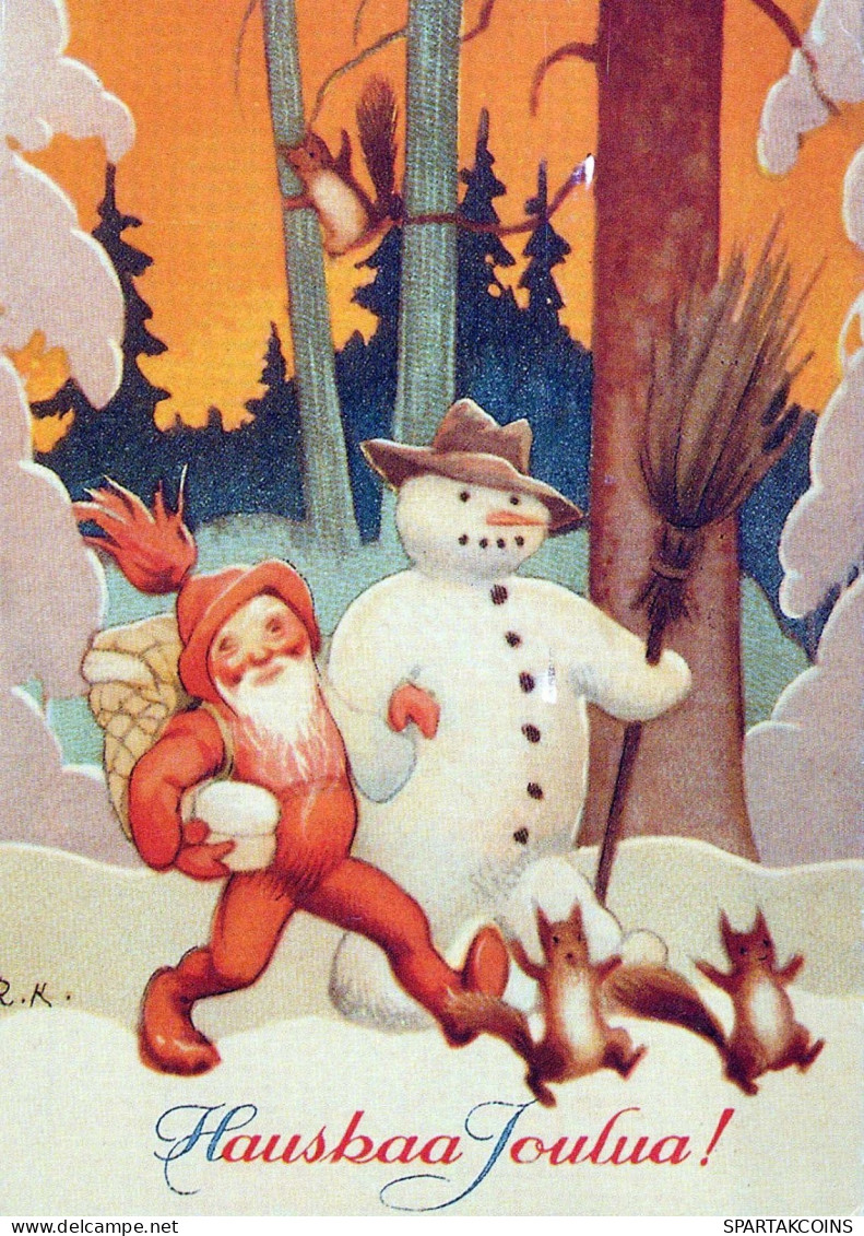 Buon Anno Natale GNOME Vintage Cartolina CPSM #PBM110.IT - Nouvel An