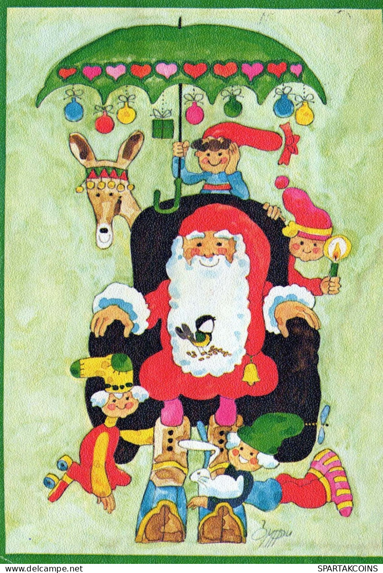 Buon Anno Natale GNOME Vintage Cartolina CPSM #PBM039.IT - New Year