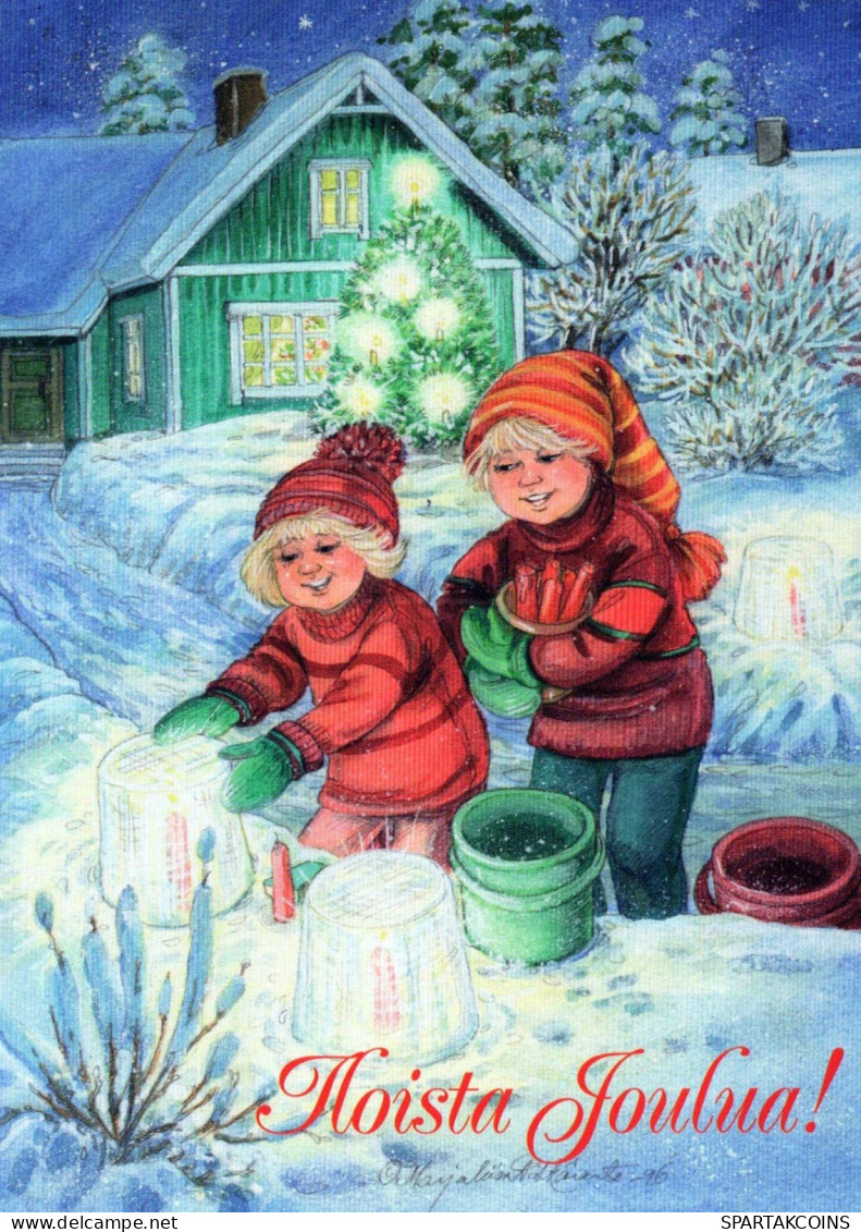Buon Anno Natale BAMBINO Vintage Cartolina CPSM #PBM322.IT - New Year
