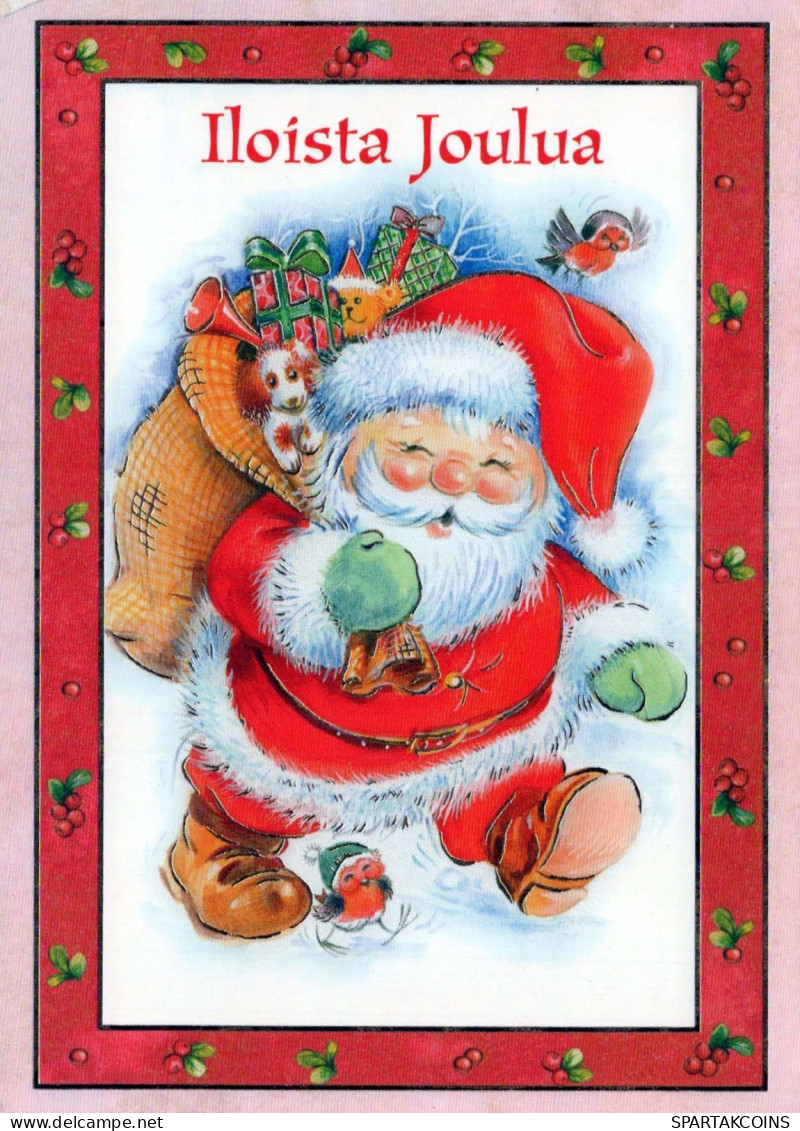 BABBO NATALE Buon Anno Natale Vintage Cartolina CPSM #PBL478.IT - Santa Claus