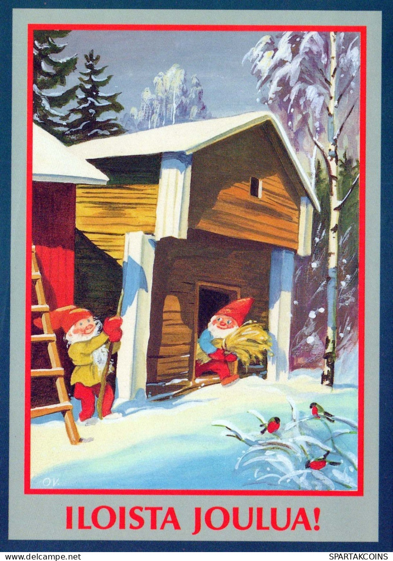 Buon Anno Natale GNOME Vintage Cartolina CPSM #PBB497.IT - New Year