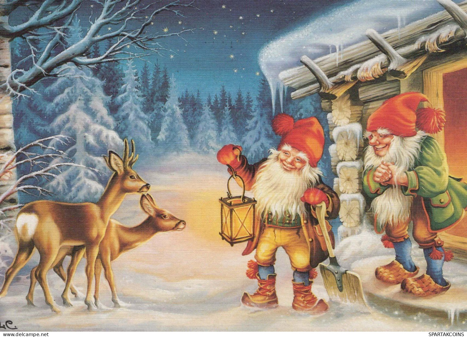 Buon Anno Natale GNOME Vintage Cartolina CPSM #PBA716.IT - New Year