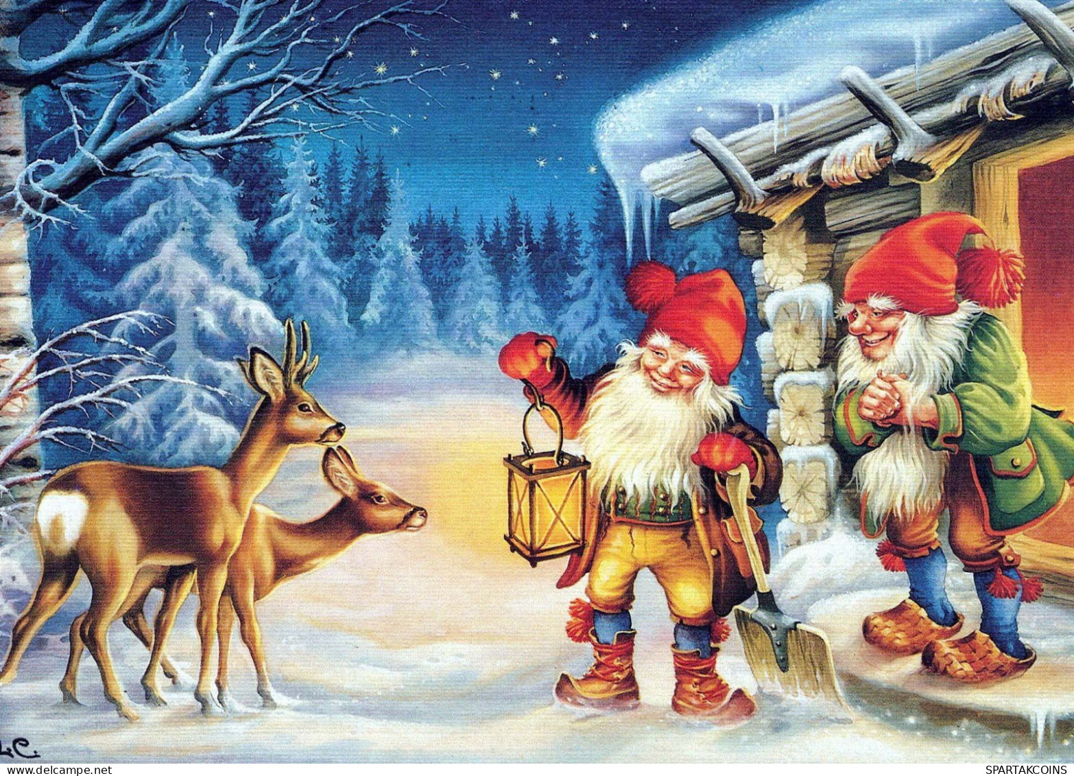 Buon Anno Natale GNOME Vintage Cartolina CPSM #PBA716.IT - New Year