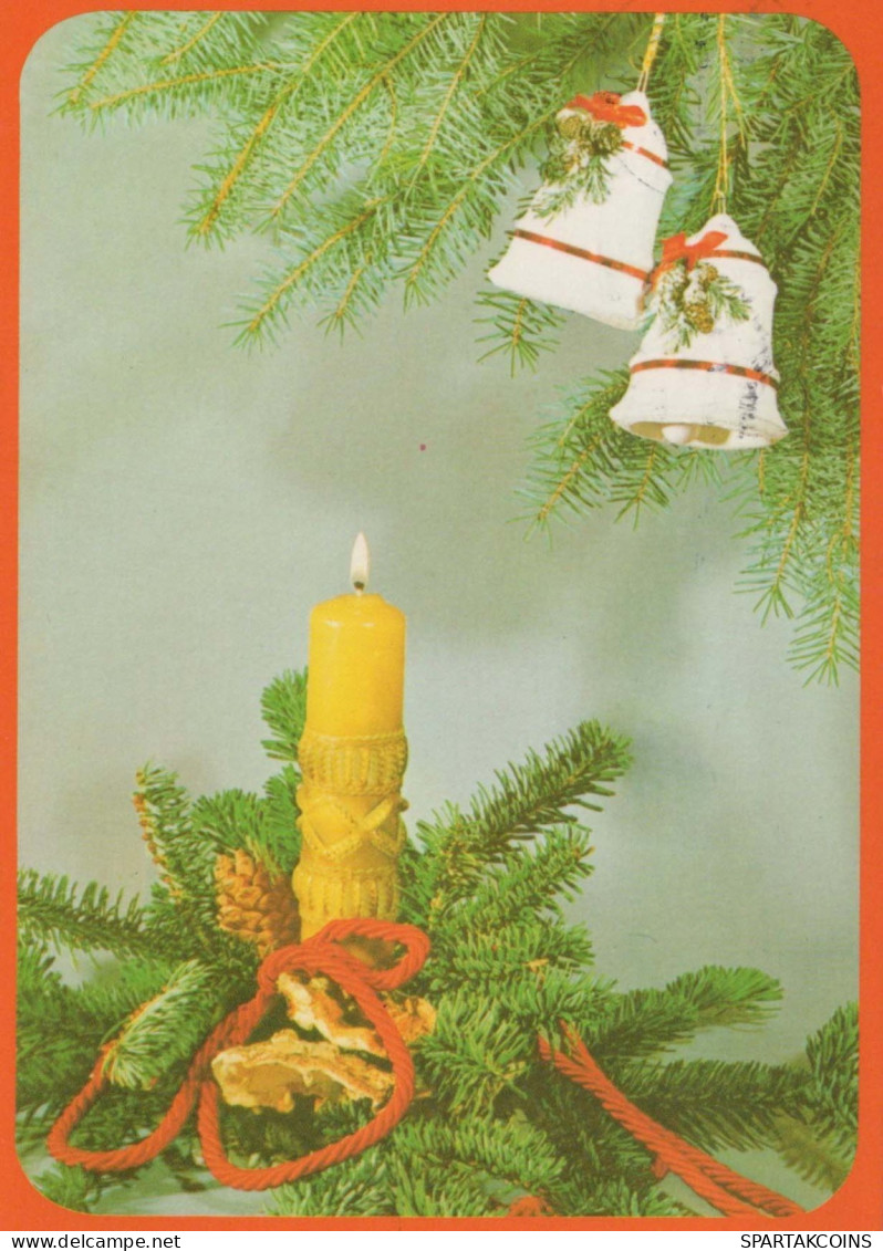 Buon Anno Natale CANDELA Vintage Cartolina CPSM #PBA218.IT - Año Nuevo