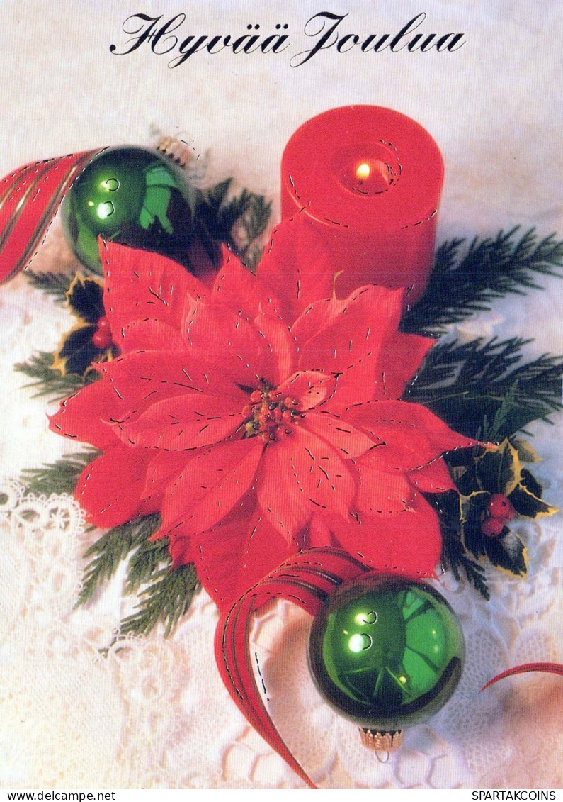 Buon Anno Natale CANDELA Vintage Cartolina CPSM #PBA035.IT - Año Nuevo