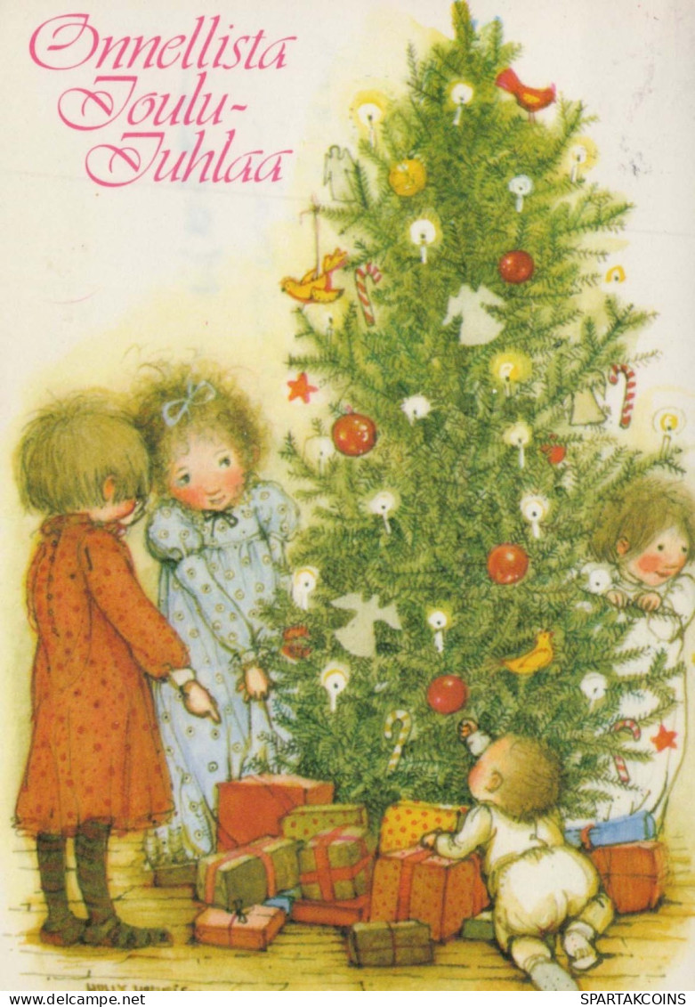 Buon Anno Natale BAMBINO Vintage Cartolina CPSM #PAY878.IT - New Year