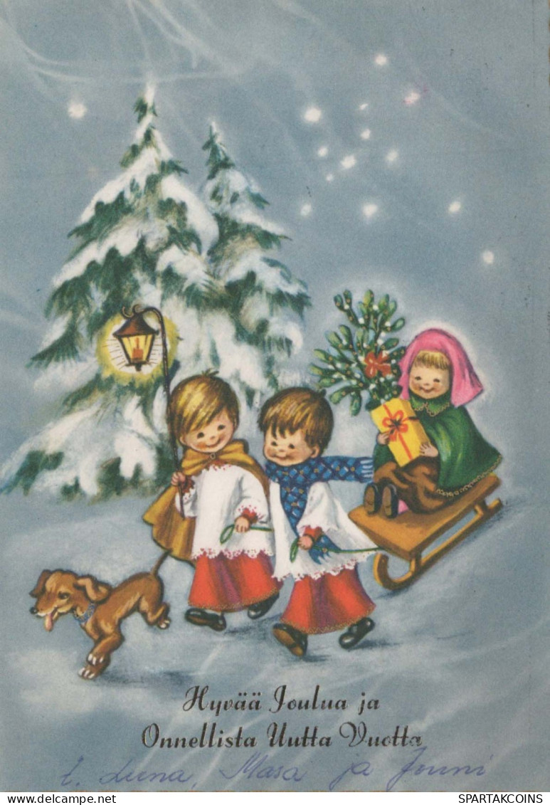 Buon Anno Natale BAMBINO Vintage Cartolina CPSM #PAY755.IT - New Year