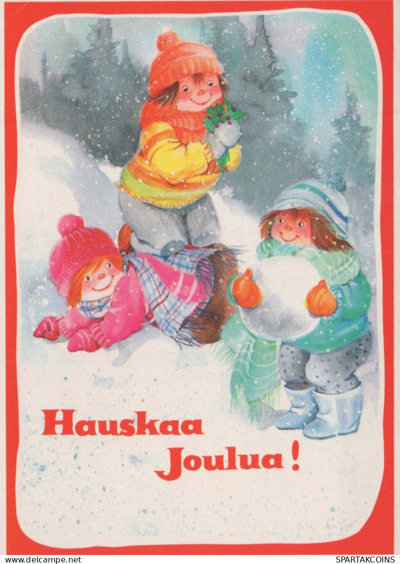 Buon Anno Natale BAMBINO Vintage Cartolina CPSM #PAY041.IT - New Year