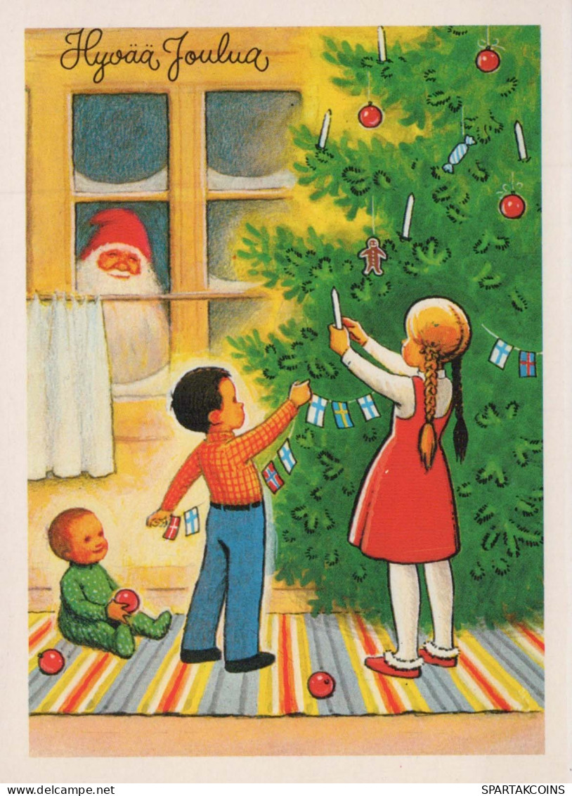 Buon Anno Natale BAMBINO Vintage Cartolina CPSM #PAW980.IT - Año Nuevo