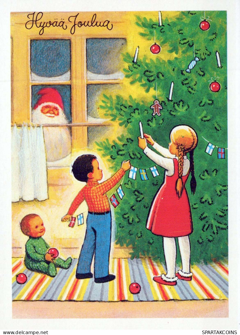 Buon Anno Natale BAMBINO Vintage Cartolina CPSM #PAW980.IT - Año Nuevo