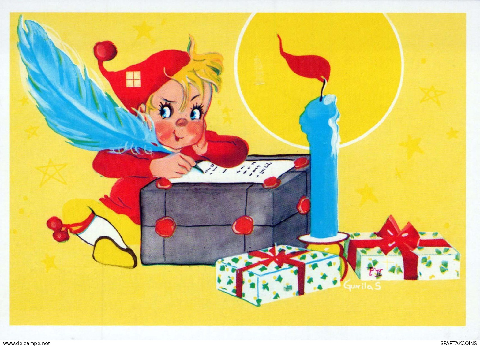 Buon Anno Natale BAMBINO Vintage Cartolina CPSM #PAW915.IT - Neujahr