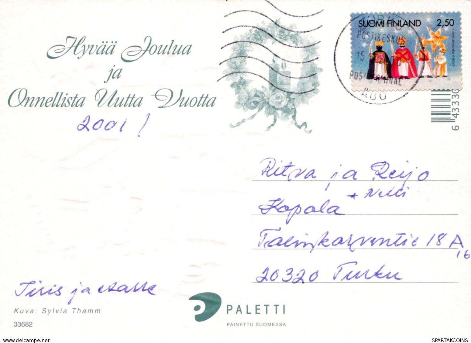 Buon Anno Natale CANDELA Vintage Cartolina CPSM #PAV921.IT - Año Nuevo