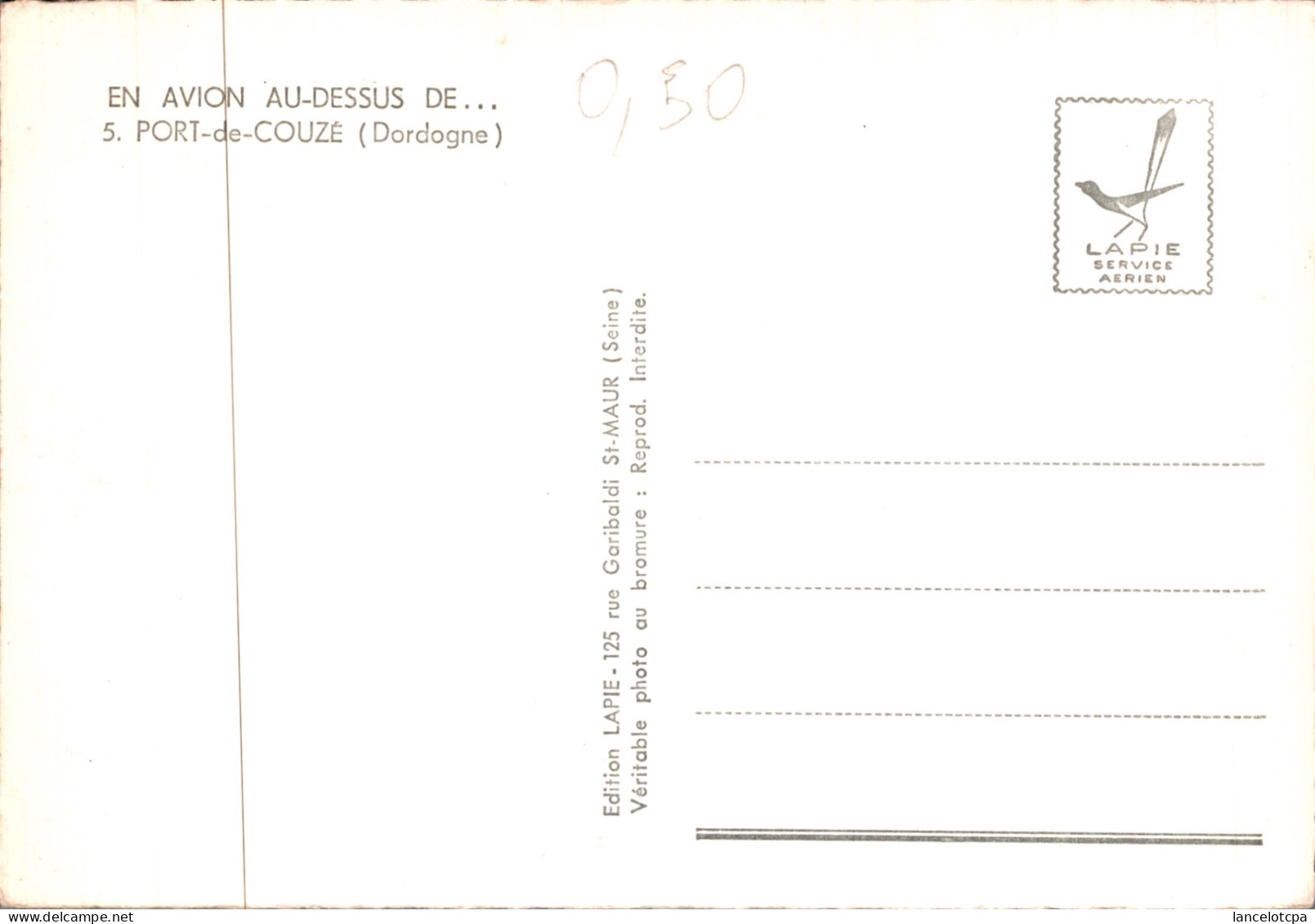 24 - PORT DE COUZE / VUE AERIENNE - Sonstige & Ohne Zuordnung