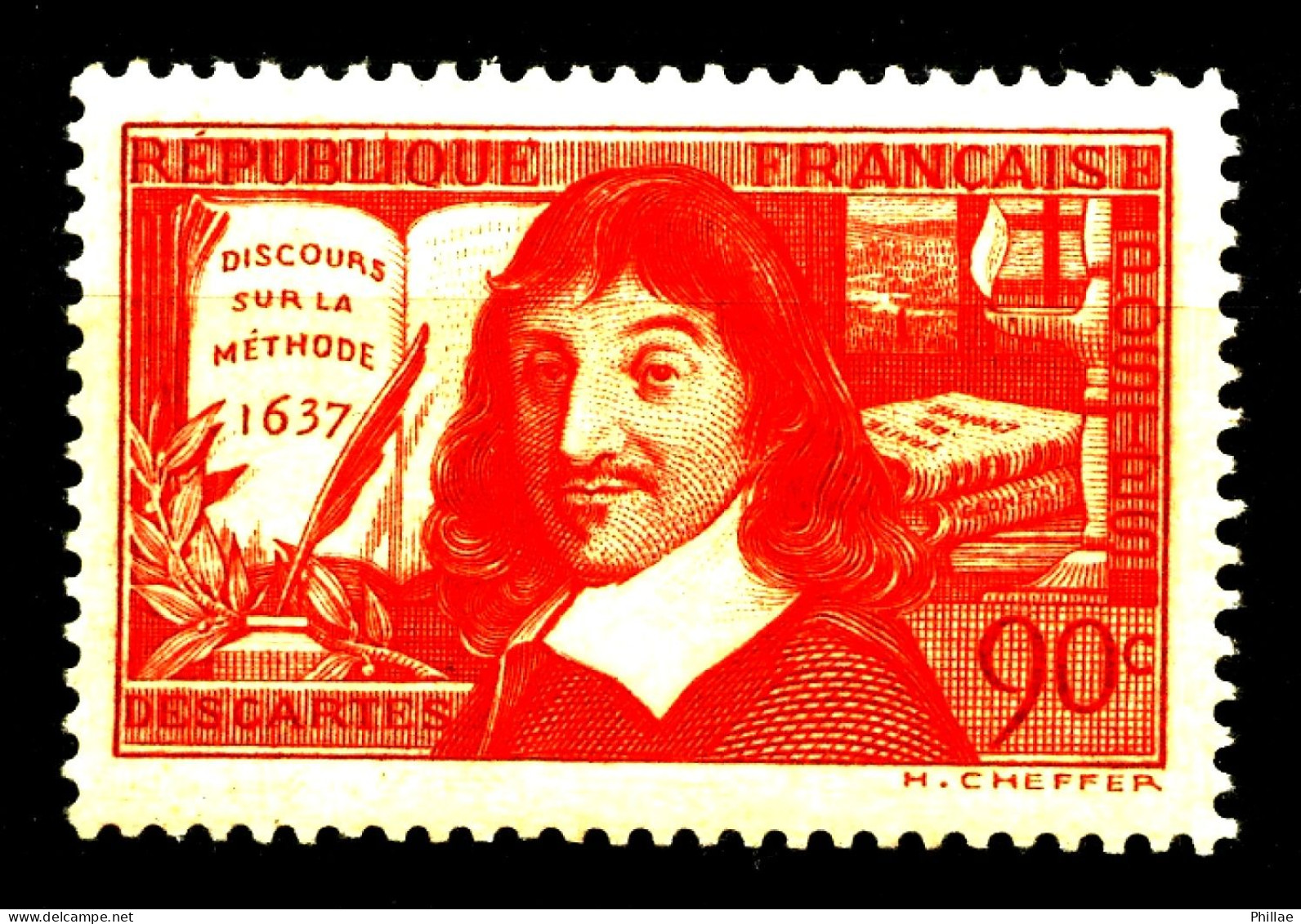 341 - 90c Descartes "sur" La Méthode - Neuf N* - TB - Nuevos
