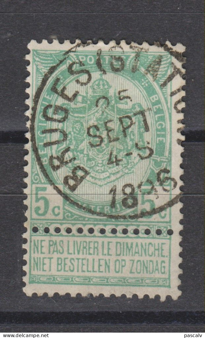COB 56 Oblitération Centrale BRUGES (STATION) - 1893-1907 Coat Of Arms