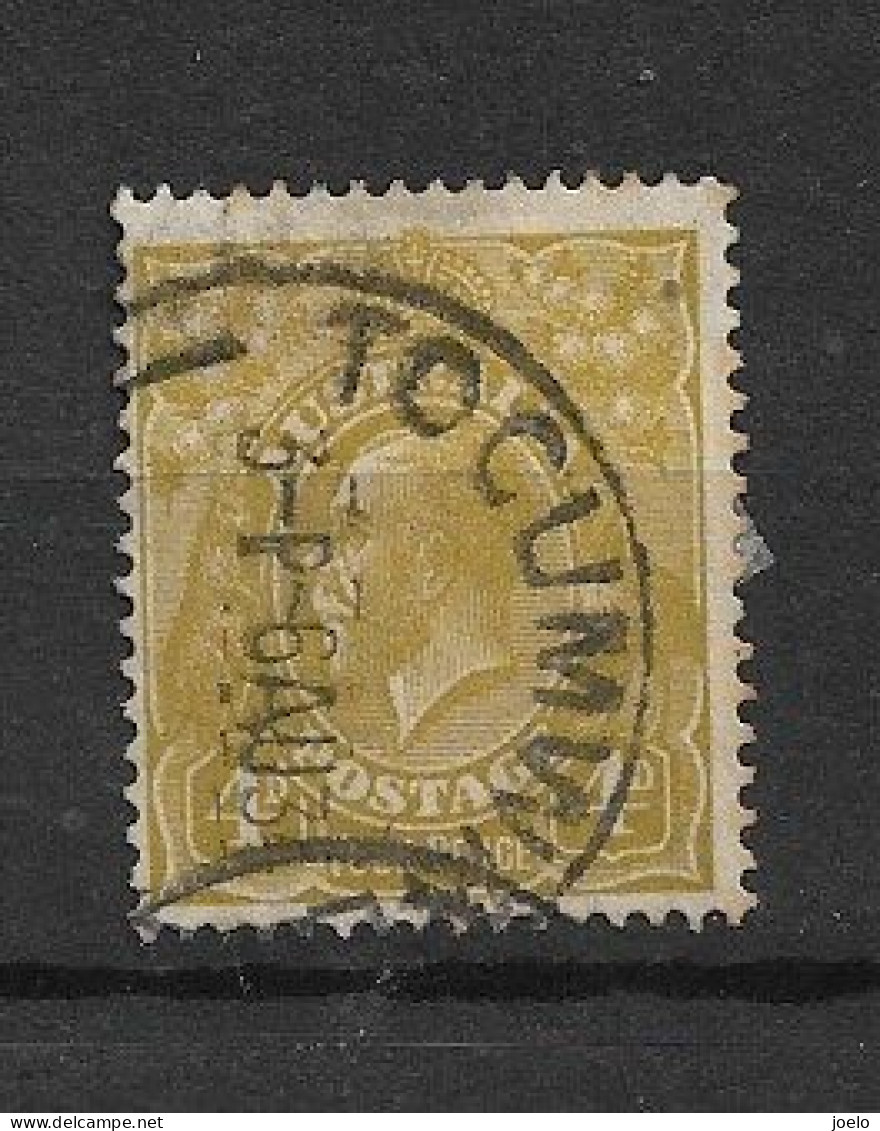 AUSTRALIA  KGV 1920 HEADS 4d OLIVE - Gebruikt