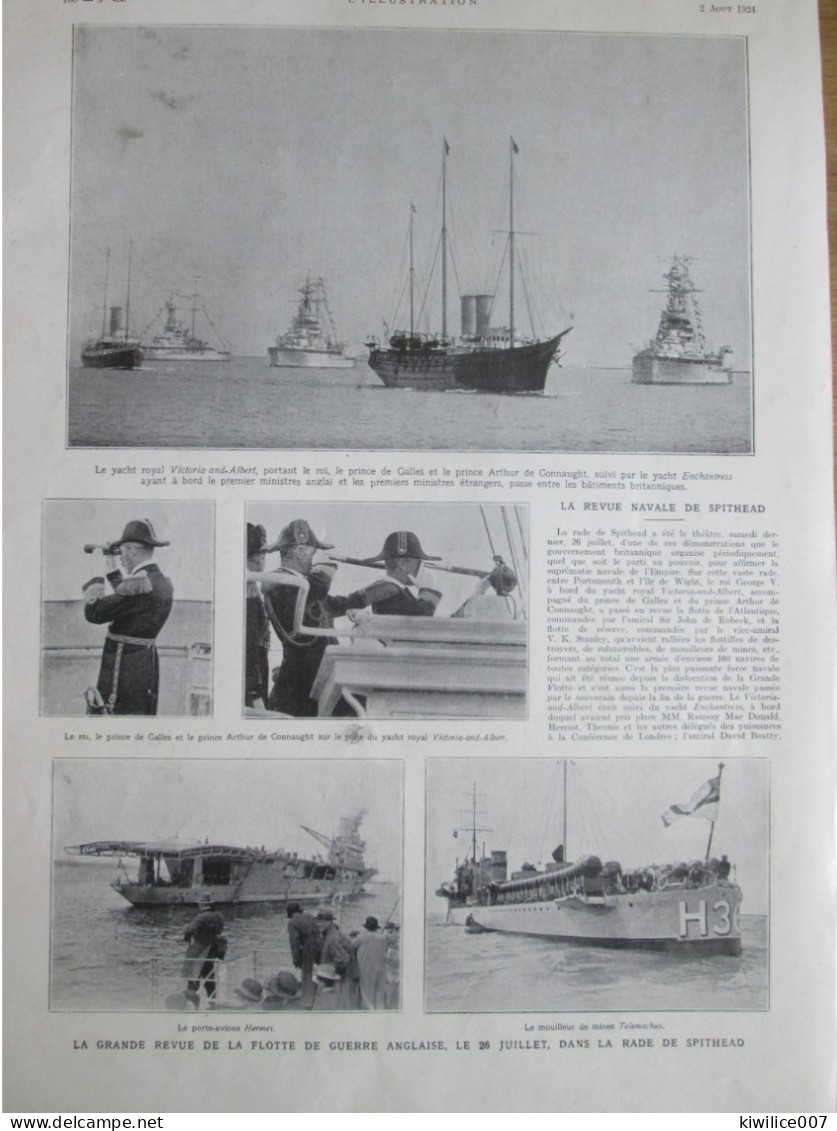 1924  La Revue Anglaise De SPITHEAD   Flotte Guerre  Anglaise Royal Navy - Zonder Classificatie