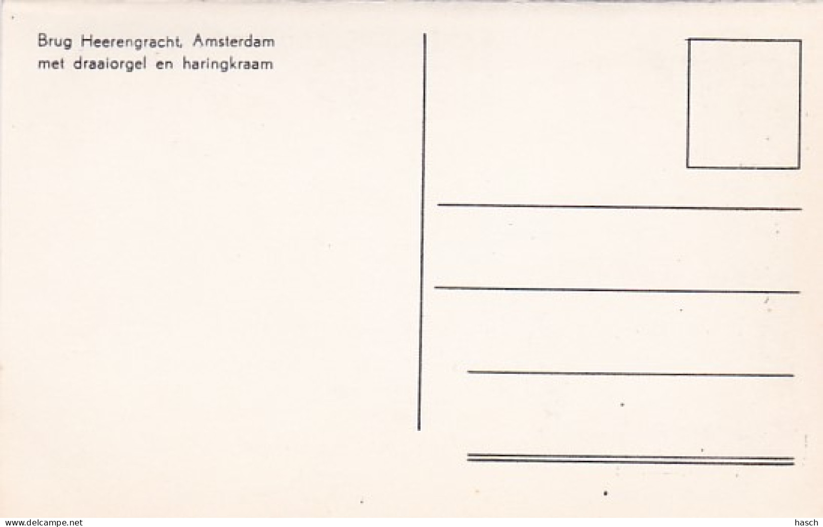 48199Amsterdam, Brug Heerengracht Met Draaiorgel En Haringkraam.(zie Randen) - Amsterdam