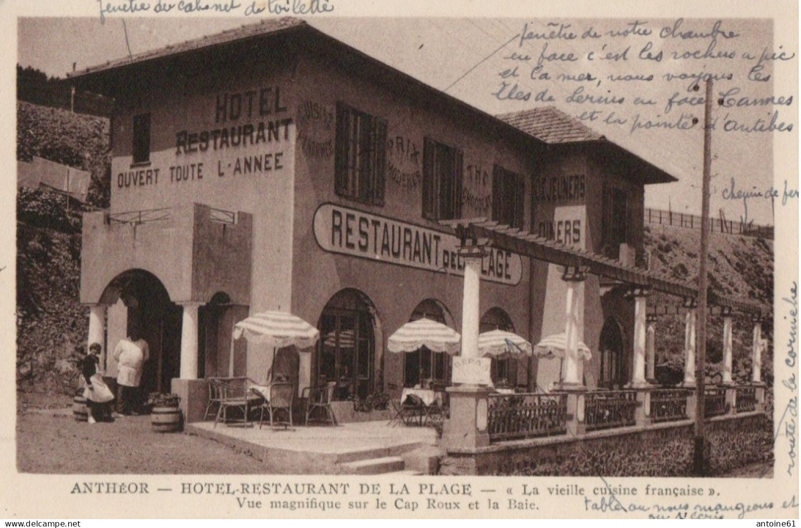 ANTHEOR - Hôtel Restaurant De La Plage - "La Vieille Cuisine Française" - Vue Magnifique Sur Le Cap Roux Et La Baie - Antheor