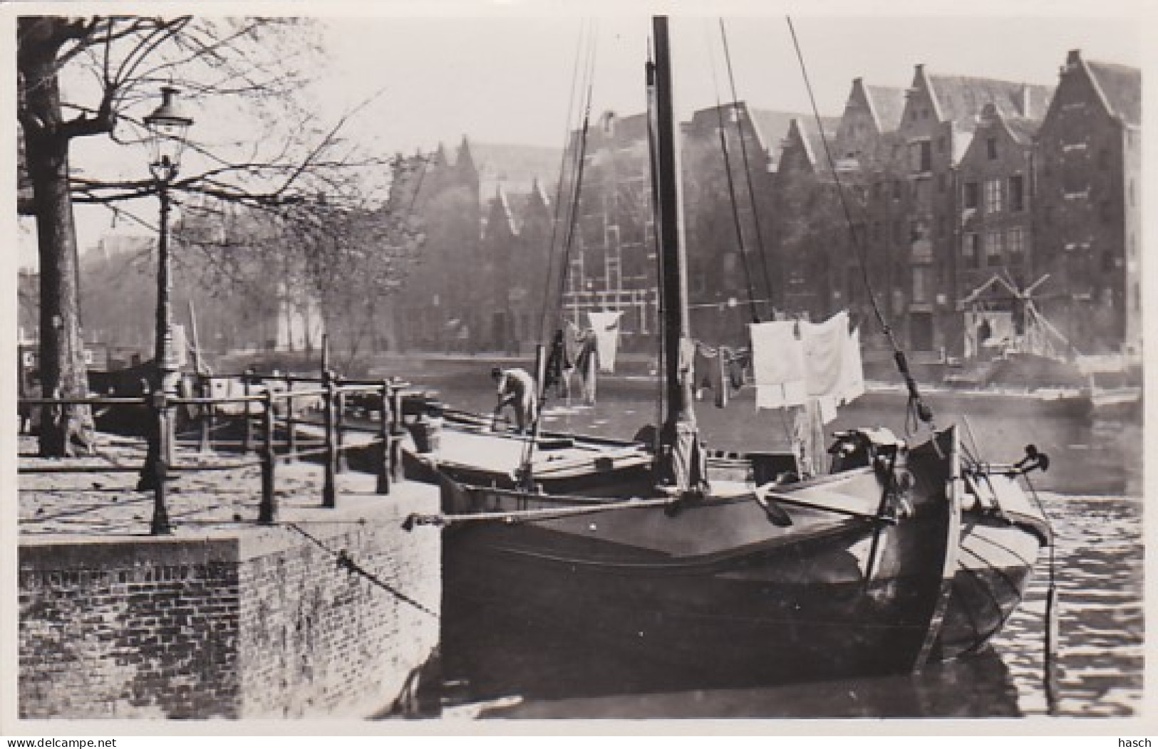 481920Amsterdam, Oude Schans.(FOTO KAART)(minuscule Vouwen In De Hoeken) - Amsterdam