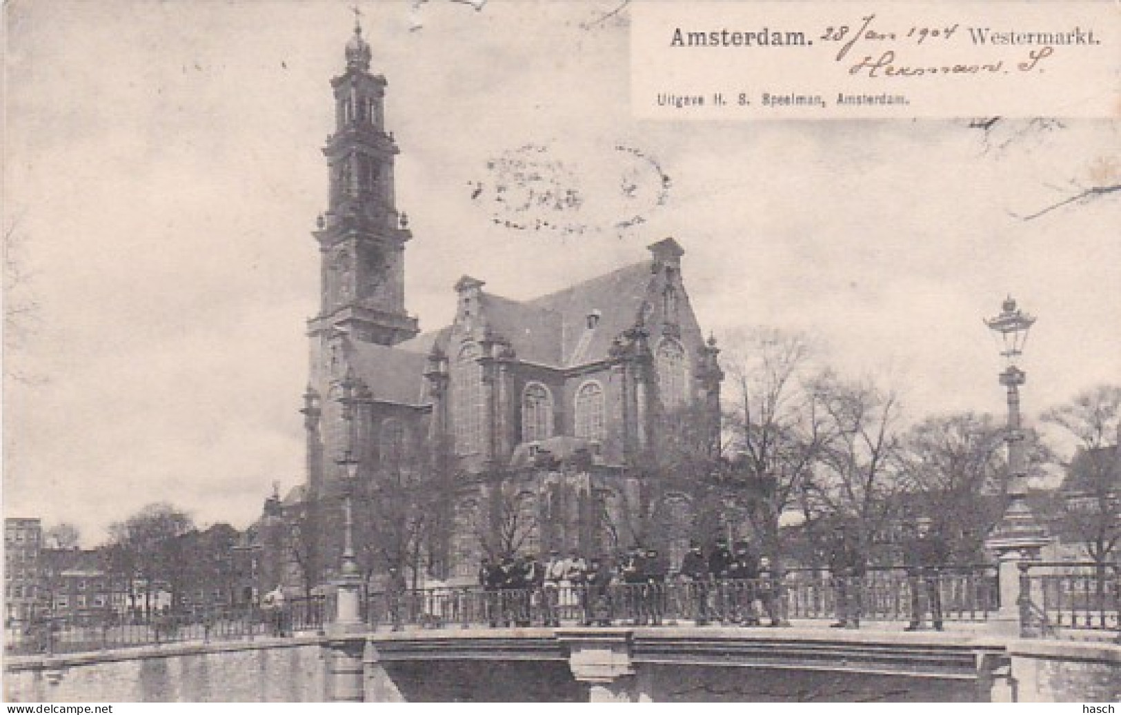 481928Amsterdam, Westermarkt 1904. (zie Achterkant Bovenkant) - Amsterdam