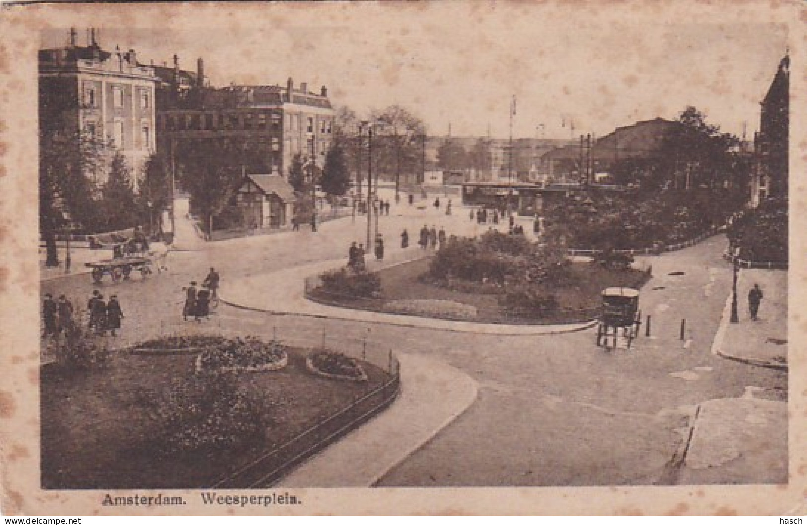 481946Amsterdam, Weesperplein 1925. (vlekken) - Amsterdam