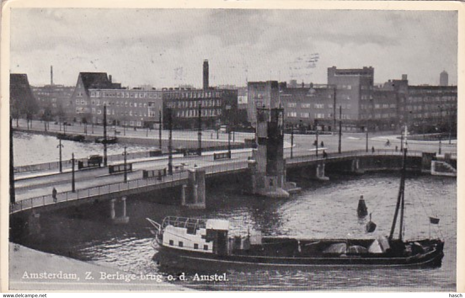 481950Amsterdam, Berlage Brug. (poststempel 1942)(kleine Vouwen In De Hoeken) - Amsterdam