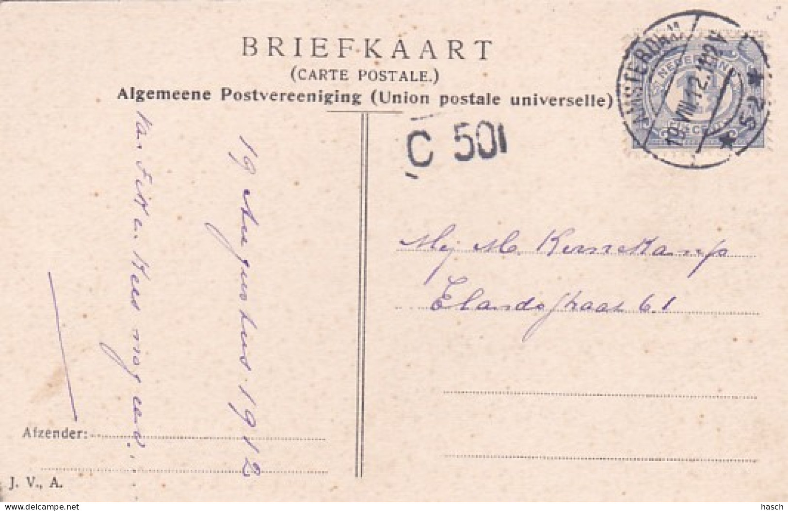 481952Amsterdam, De Ruyterkade Met IJ. (poststempel 1912) - Amsterdam