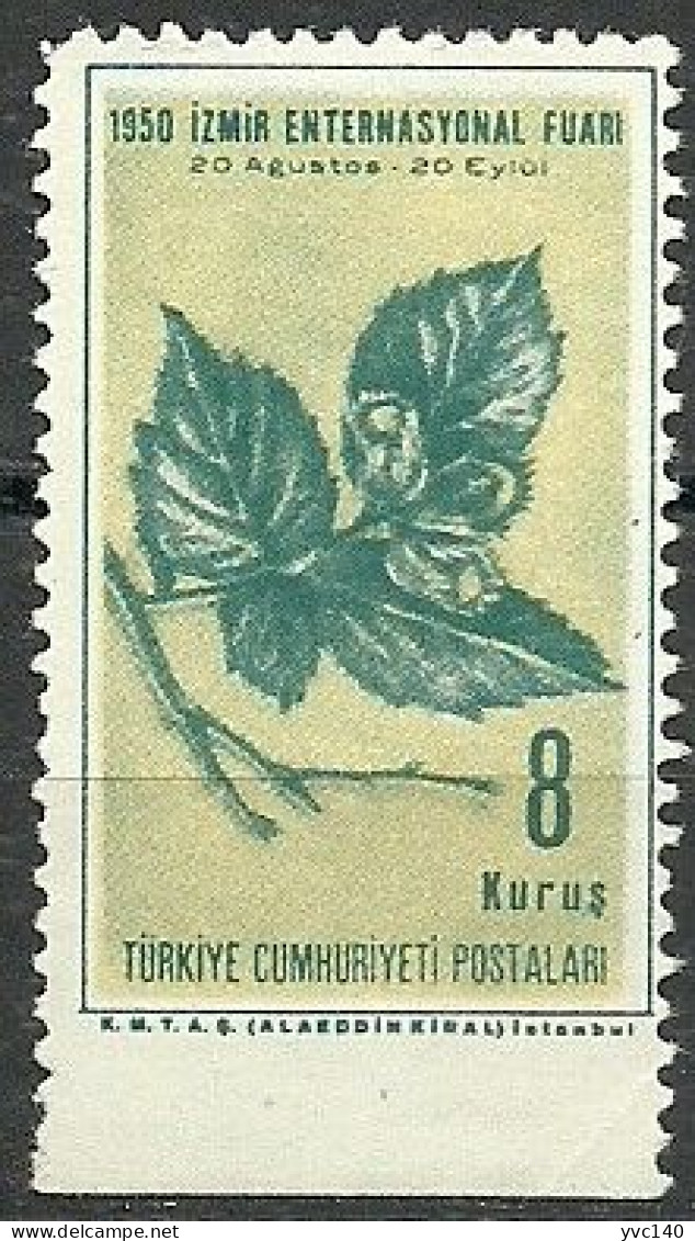 Turkey; 1950 Izmir International Fair 8 K. ERROR "Imperf. Edge" - Ongebruikt