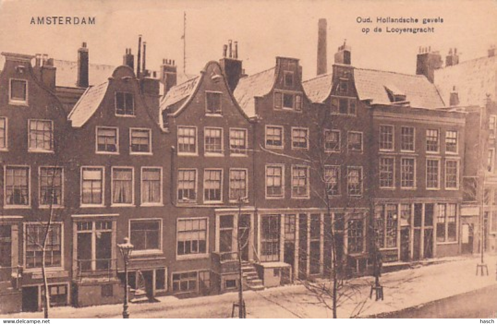 481977Amsterdam, Oud Hollandsche Gevels Op De Looyersgracht. 1905. - Amsterdam