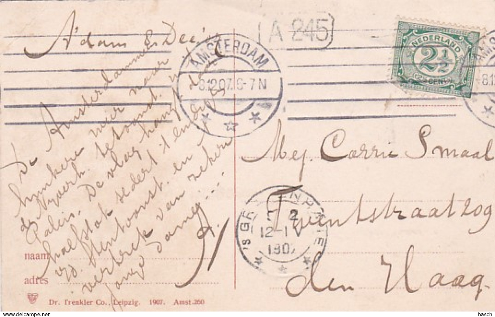 4819114Amsterdam, Het IJ. (poststempel 1907) - Amsterdam