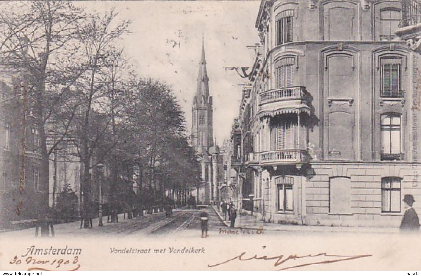 4819121Amsterdam, Vondelstraat Met Vondelkerk. 1903. - Amsterdam