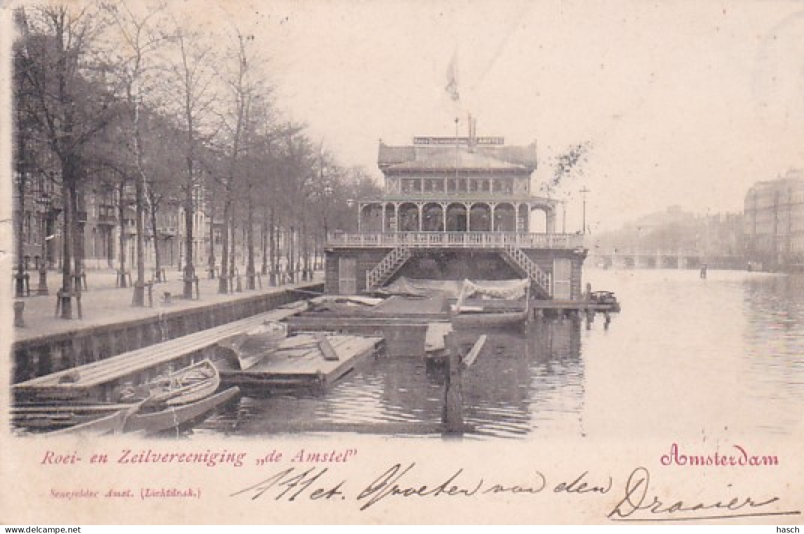 4819120Amsterdam, Roei En Zeilvereeniging ,,de Amstel’’ 1901(linkerkant Vouwen) - Amsterdam