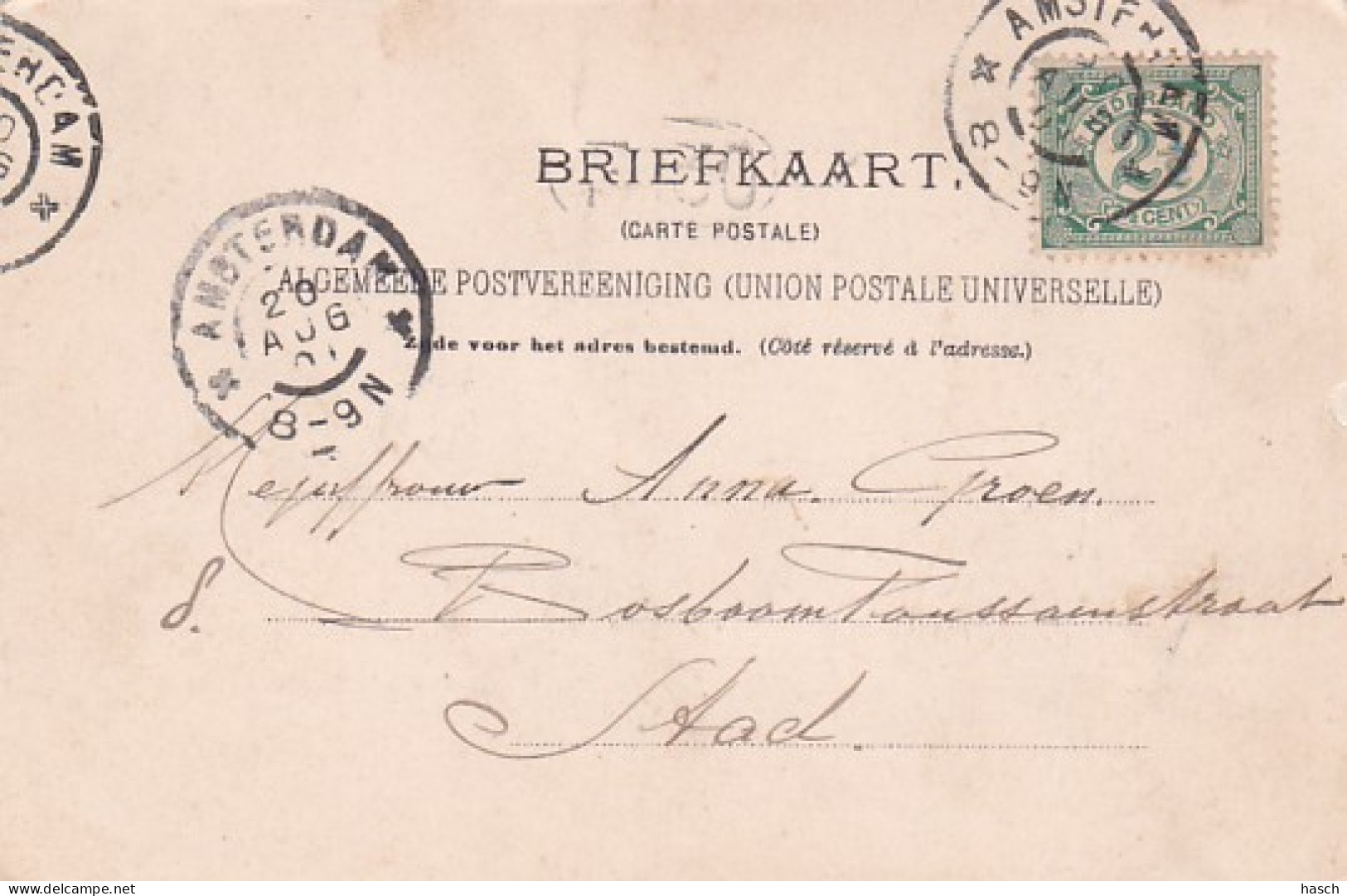 4819120Amsterdam, Roei En Zeilvereeniging ,,de Amstel’’ 1901(linkerkant Vouwen) - Amsterdam