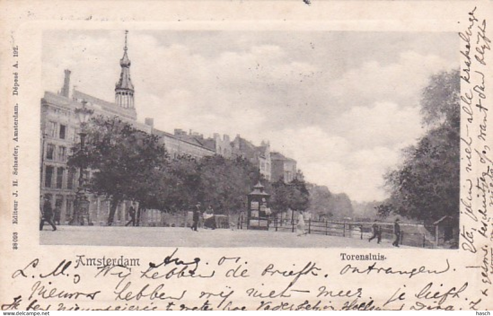 4819140Amsterdam, Torensluis. (poststempel 1901) - Amsterdam