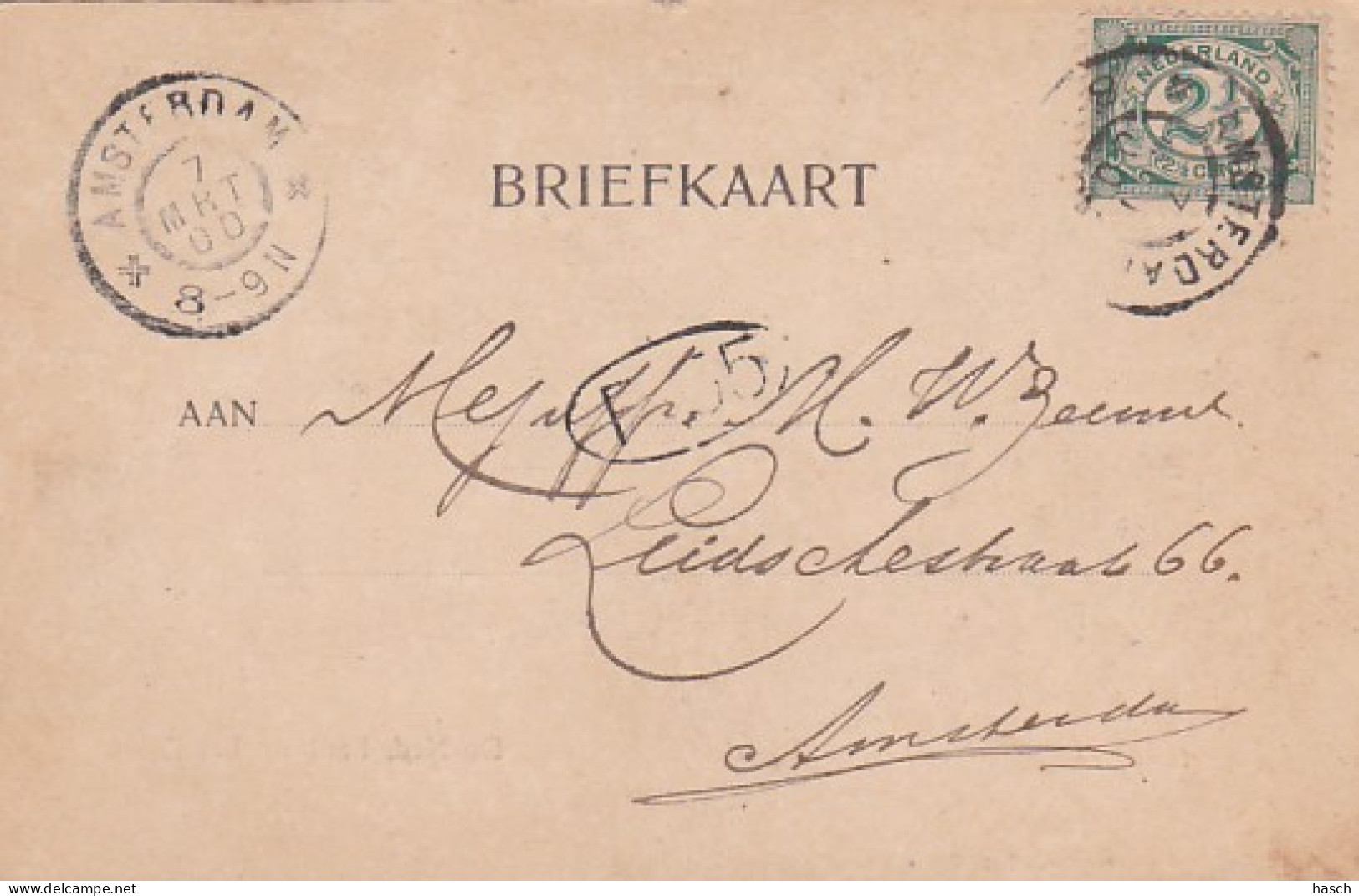 4819145Amsterdam, De Ned. Bank Op Het Rokin. (poststempel 1900) - Amsterdam