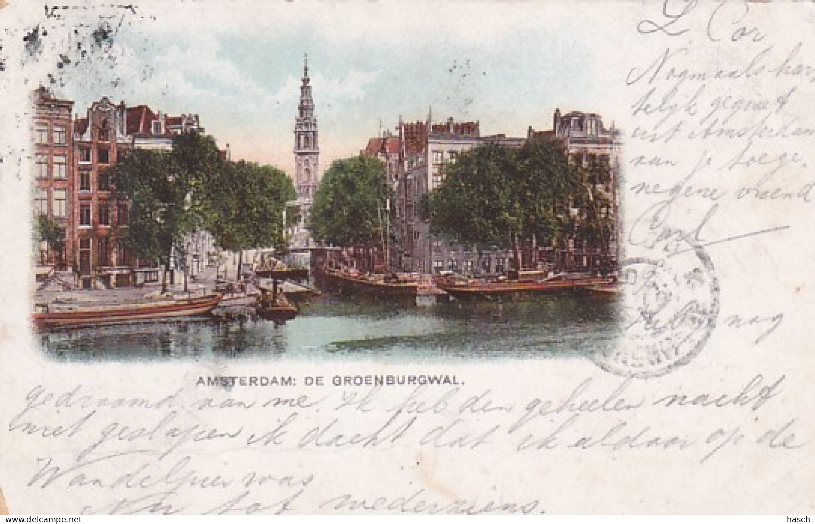 4819150Amsterdam, Groenburgwal. (poststempel 1903)(zie Hoeken En Randen) - Amsterdam
