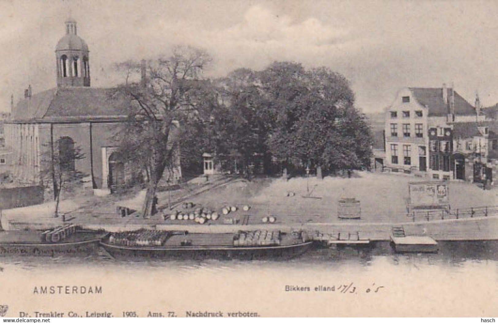 4819      154         Amsterdam, Bikkers Eiland. 1905. (Op De Boten Staat Geschreven: Bicker, Burgemeester Van Amsterdam - Amsterdam