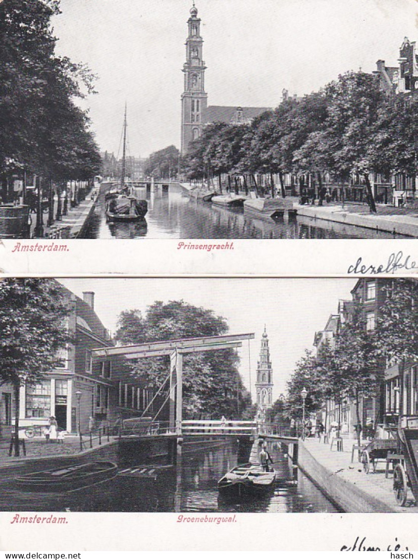 4819      171         Amsterdam, Schreijerstoren 1904. – Ingang Bagijnehof 1910. – Groeneburgwal 1905. – Prinsengracht - Amsterdam