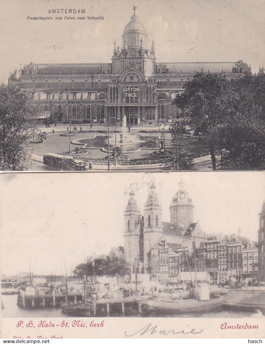 4819178Amsterdam, P. H. Kade 1904. – Frederiksplein 1911. – Reguliersgracht. -  Heerengracht. (4 Kaarten) - Amsterdam